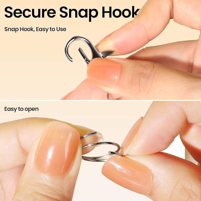 LEOBRO 240PCS Lobster Claw Clasps and Key Rings, Keychain Making kit, Keychains - Image 7
