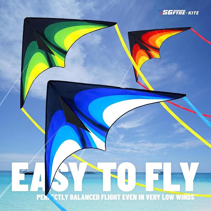 Delta Kite Set for Kids and Adults, Extremely Easy to Launch for Beginners - Image 2