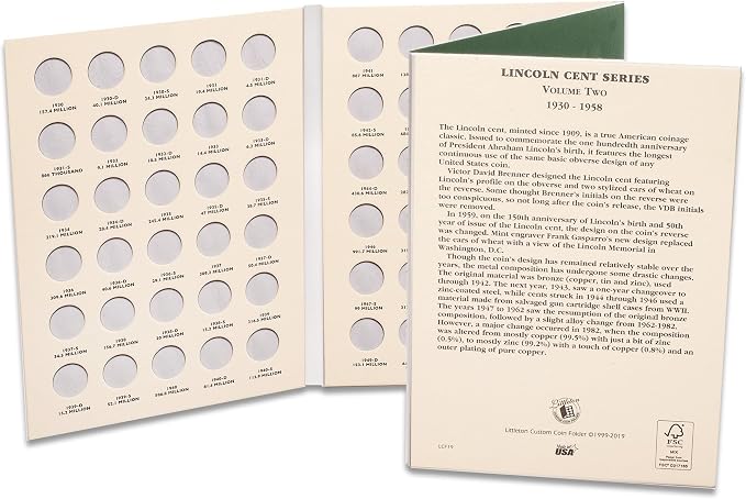 Littleton Coin Company 1930-1958 Lincoln Cent Folder, Volume 2 - Image 4