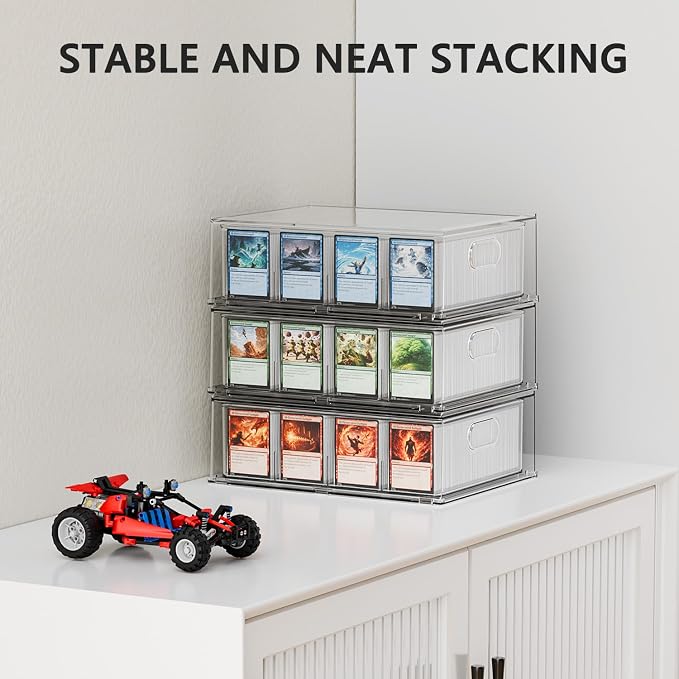 Trading Card Storage Box – Clear Large Card Organizer Holds 6400 Cards - Image 6