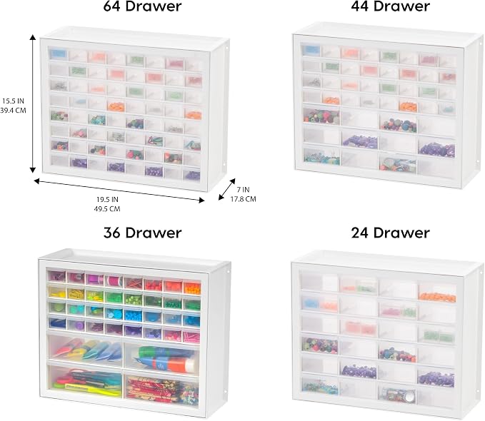 IRIS USA 64-Drawer Screw Organizer, Made in USA, Storage Chest - Image 8
