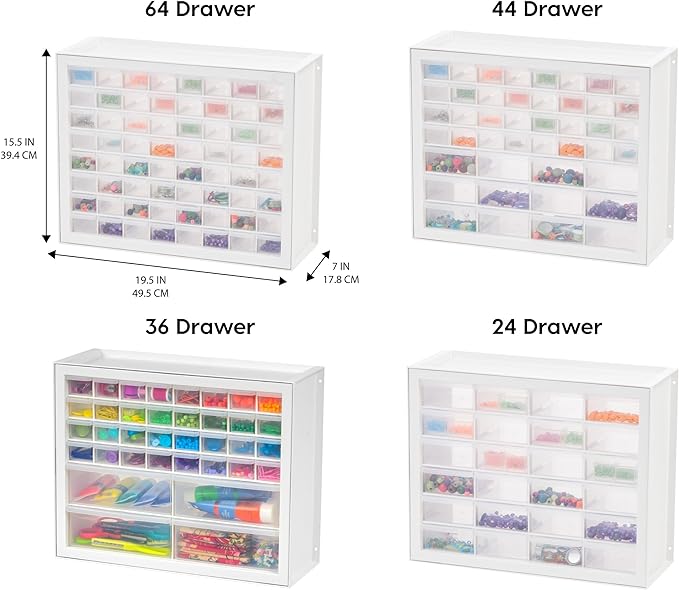 IRIS USA 44-Drawer Small Parts Organizer, Made in USA, Storage Drawers - Image 4