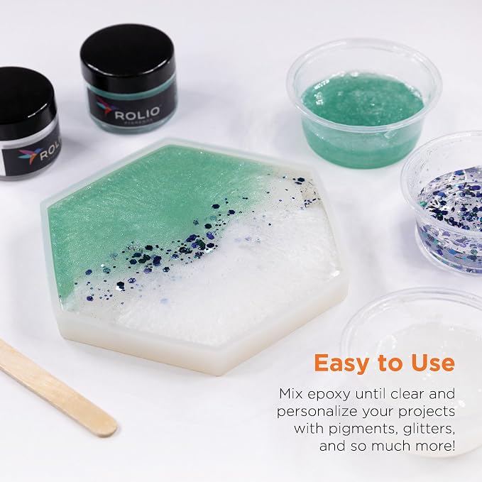Rolio Epoxy Resin & Mica Powder Bundle, 2 Gallon Clear Casting Kit - Image 3