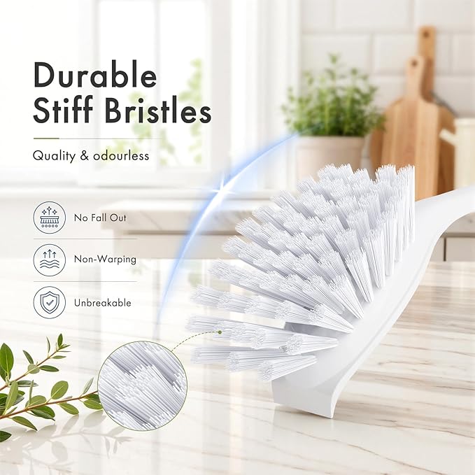 Amazer 4 Pack Dish Brush with Handle, 2 Kitchen Scrub Brushes - Image 5