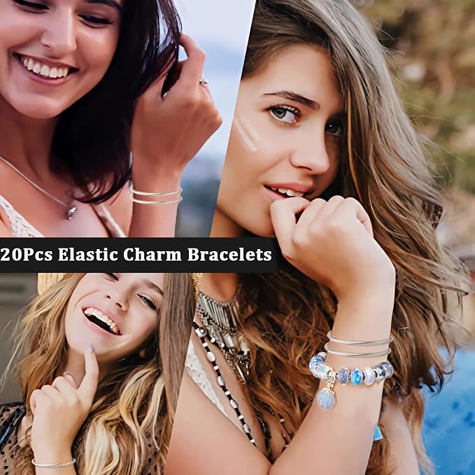 20Pcs Twisted Cable Wire Bracelet Stylish Fine Stainless Steel Open Cuff - Image 4