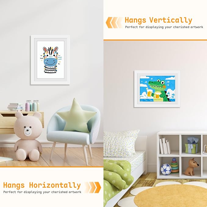 2 Pack Kids Artwork Frames Changeable 8.5 x 11 Inch Children Art Projects - Image 4