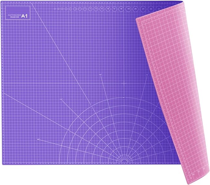 35" x 23" Self Healing PVC Cutting Mat, A1-Pink or Purple | Large, Double Sided by FrenzyBird