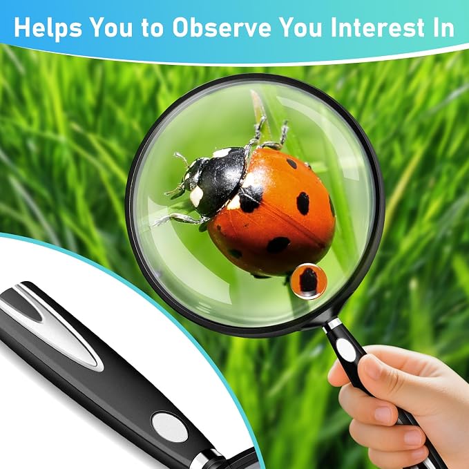 10X 30X Magnifying Glass for Reading, Handheld Magnifier for Reading, 90mm - Image 6