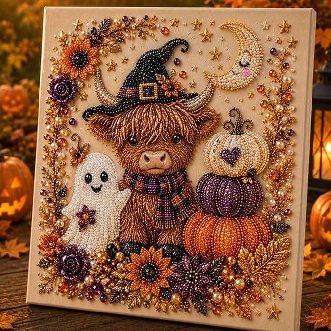 POETRYDRAW Halloween Decor Raven Moon Pearl Art Kit - Image 4