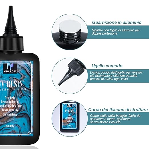 VIDA ROSA 200G UV Resin Upgraded Low Viscosity and Low Shrinkage Kit - Image 3