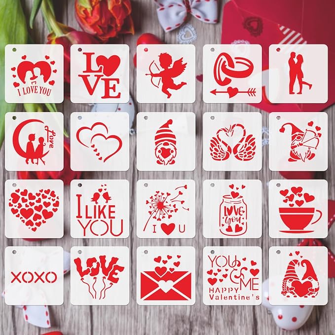 JULMELON Valentine's Day Stencils by JULMELON