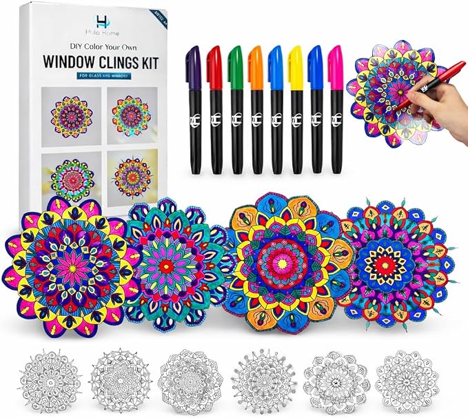 Hula Home Stained Glass Mandala Art Kit by HulaHome