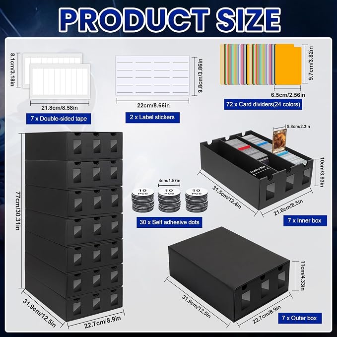AOBOPLE Card Storage Box, 21000+ Cardboard Trading Card Boxes - Image 2