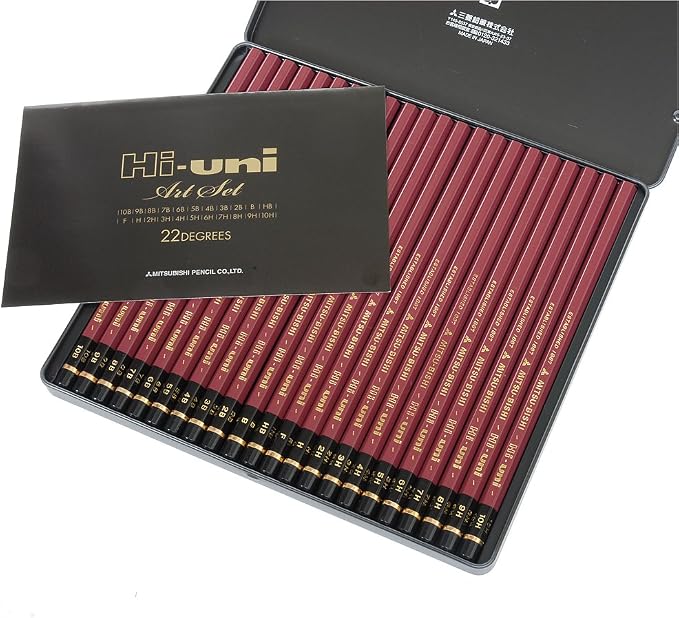 Uni Hi-Uni Wooden Pencil Art Set - Image 4