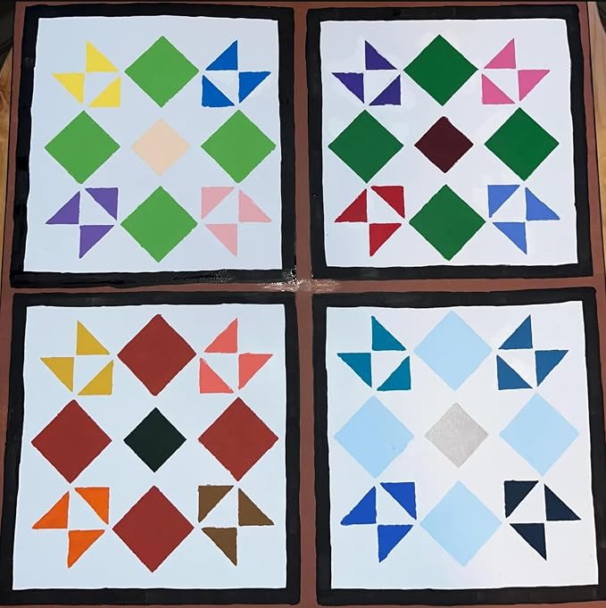 Barn Quilt Stencils for Crafts Reusable 12” Quilt Block Stencil Drawing - Image 5