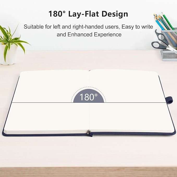 RETTACY Blank Journal Notebook, 192 Pages, A5 Medium Size | Leather Hardcover - Image 6