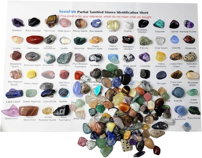 450 Pieces Rocks Collections for Kids, 40+ Kinds Gemstones and Crystals Set - Image 6