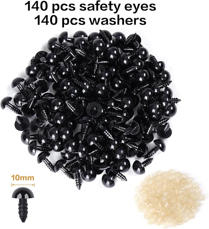XKDOUS 10mm Safety Eyes, Crochet Eyes - Image 2