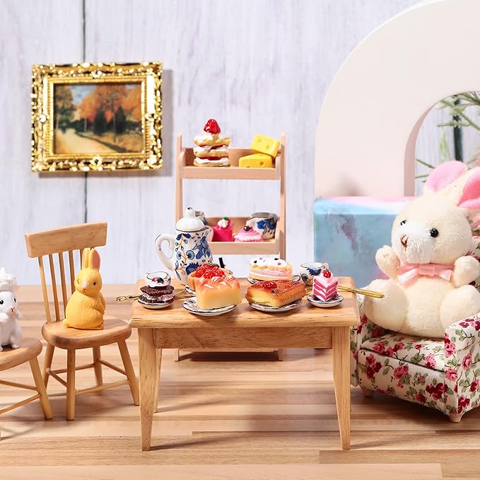 Geiserailie 2 Set 1:12 Dollhouse Miniature Porcelain Tea Cup 30 Pieces Mini - Image 5
