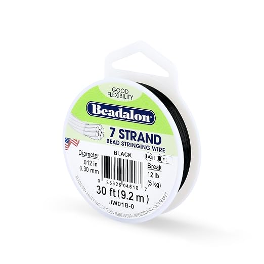 Beadalon 7-Strand Stainless Steel Beading Wire, Flexible & Durable Wire by Beadalon