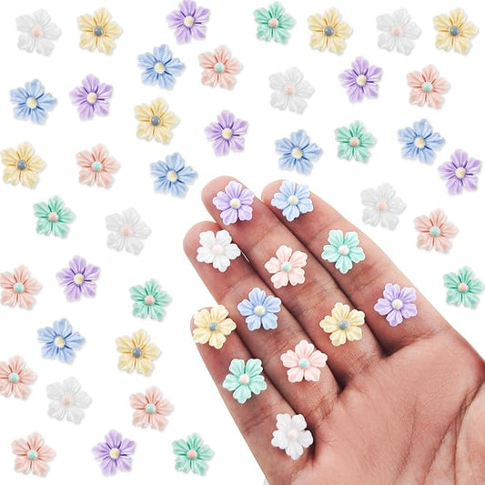 100 Pieces Tiny Flower for Dollhouse Miniatures Resin Things for Crafts Mini by HOMICO