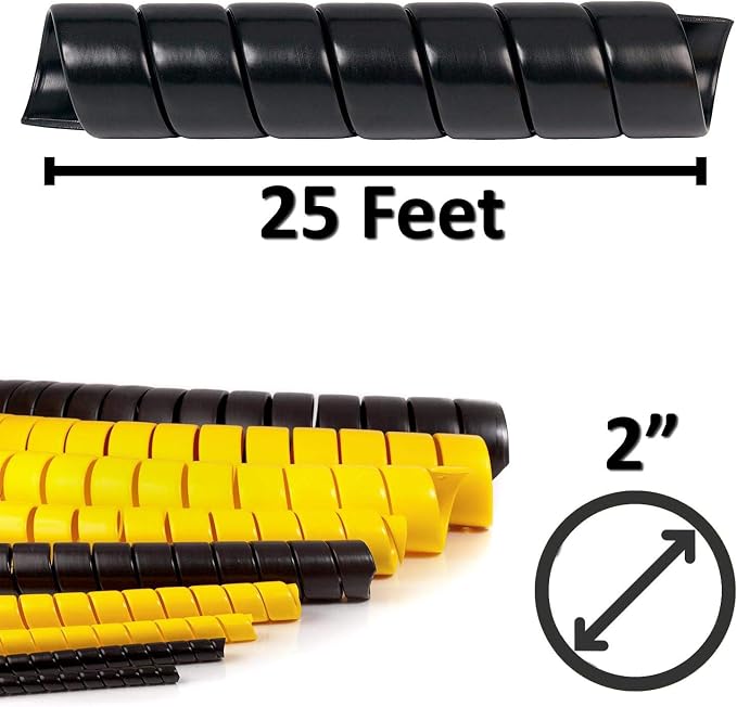 Electriduct 2 Inch Heavy Duty Spiral Wrap HDPE Flexible Plastic Cable Sleeve - Image 3