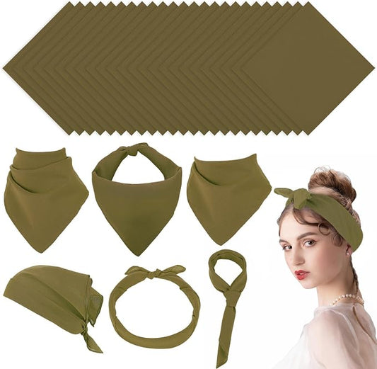 Suhine 100% Cotton Solid Bandanas Blank Bandanas Multifunctional Headband Scarf by Suhine