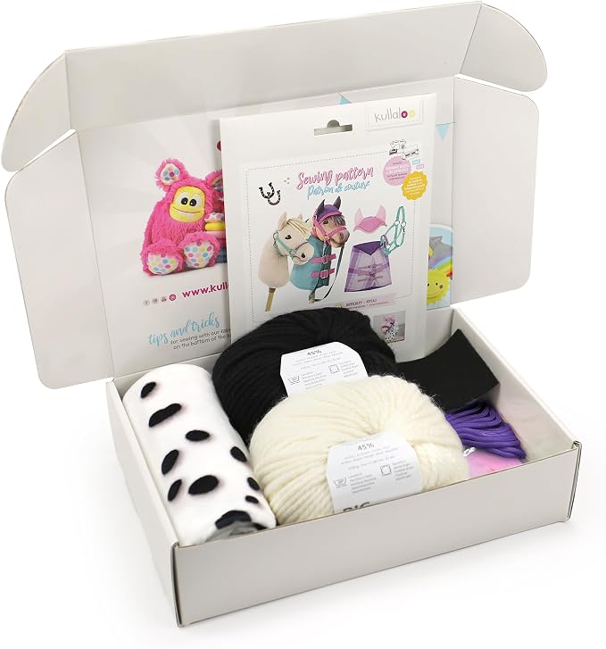 kullaloo DIY Hobby Horse Sewing Material Kit Make a Leopard-Spotted Stick Pony - Image 4