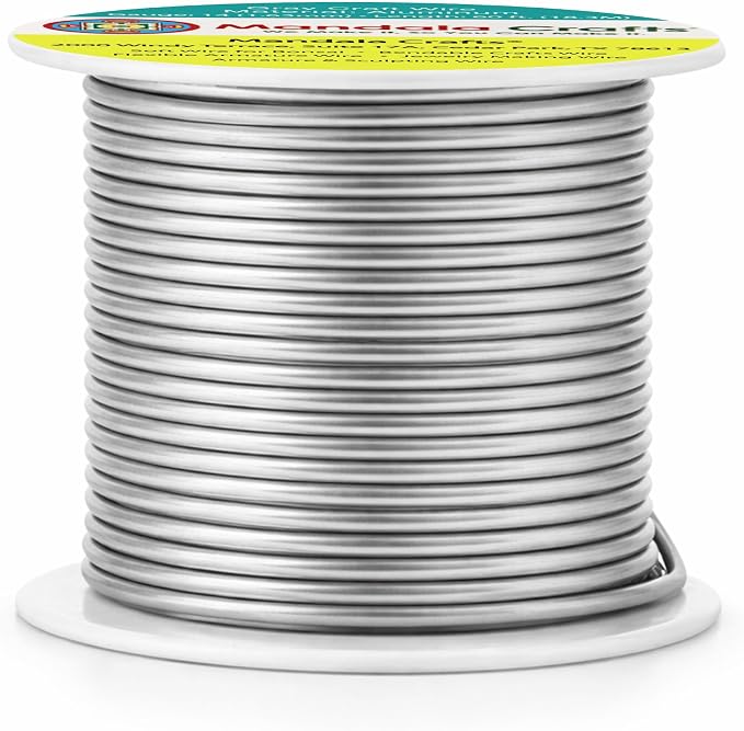 Mandala Crafts 14 Gauge Gray Anodized Aluminum Craft Wire, 60 FT | Colored - Image 2