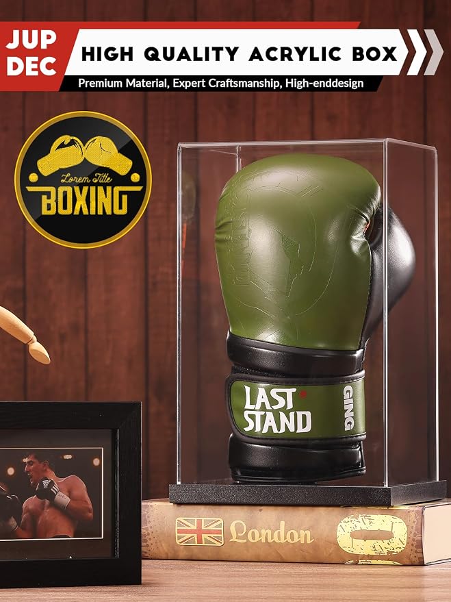 JupDec Boxing Glove Display Case, Full Size UV Protection Souvenirs and - Image 6