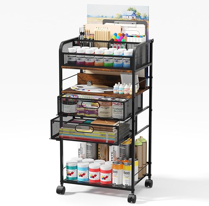 Homsorout Art cart, 5 Tier Rolling Cart by Homsorout