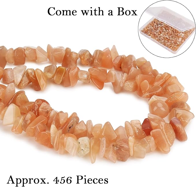 456 PCs Natural Chip Stone Beads, 5-8mm Irregular Multicolor Gemstones Loose - Image 4