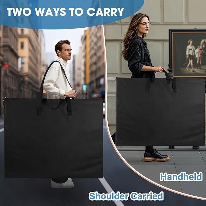ZKOO Art Portfolio Bag, Light Weight Art Canvas Portfolio Case - Image 3