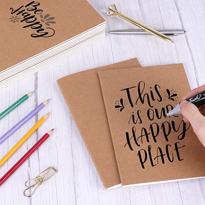 EOOUT 48pcs Blank Kraft Notebooks, Bulk Journals - Image 5