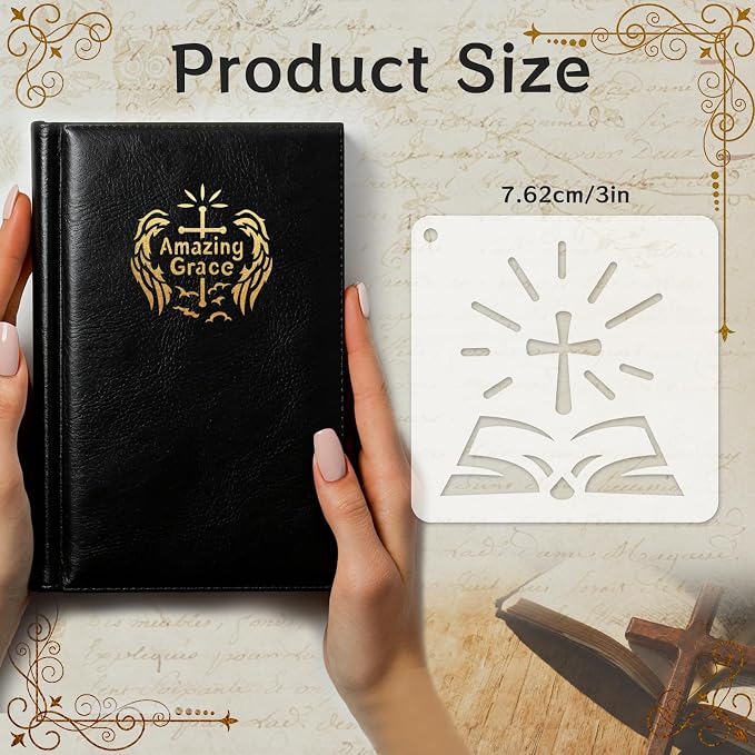 72 PCS 3x3 Inch Religion Christian Stencils - Image 2