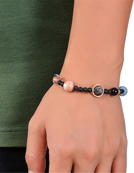 ONLYJUMP Planet Bracelet Solar System Universe Galaxy Bracelet Handmade Natural - Image 4