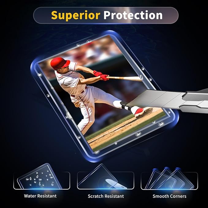 2000 Card Sleeves Hard Plastic, Premium Baseball Card Sleeves, Sports Football - Image 4
