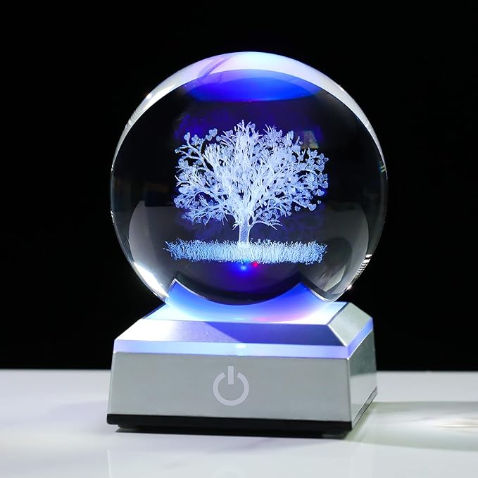 Ornalrist Crystal Ball 3D Engraved Tree of Life by Ornalrist