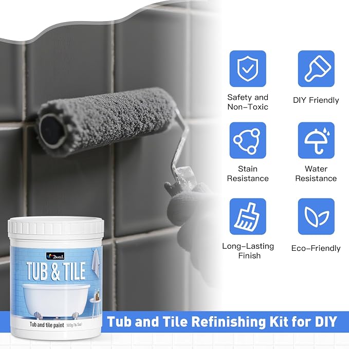 DWIL Tile Paint, Tub and Tile Refinishing Kit - Image 6