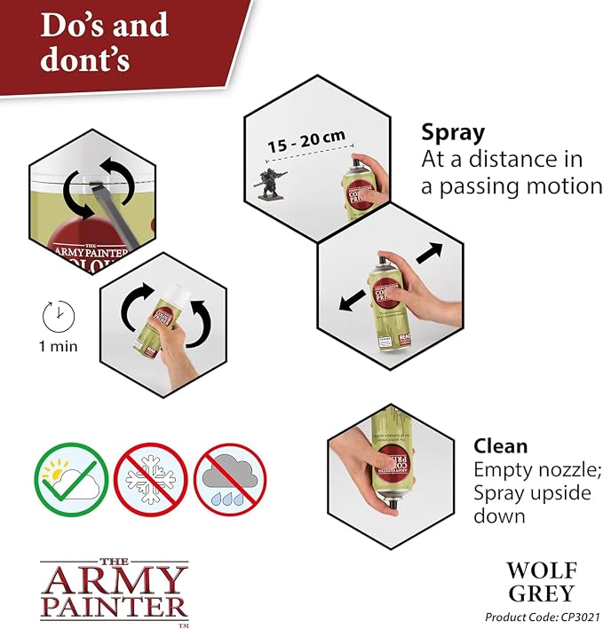 The Army Painter Colour Primer Wolf Grey, 400 mL Acrylic Spray Primer, Spray - Image 5