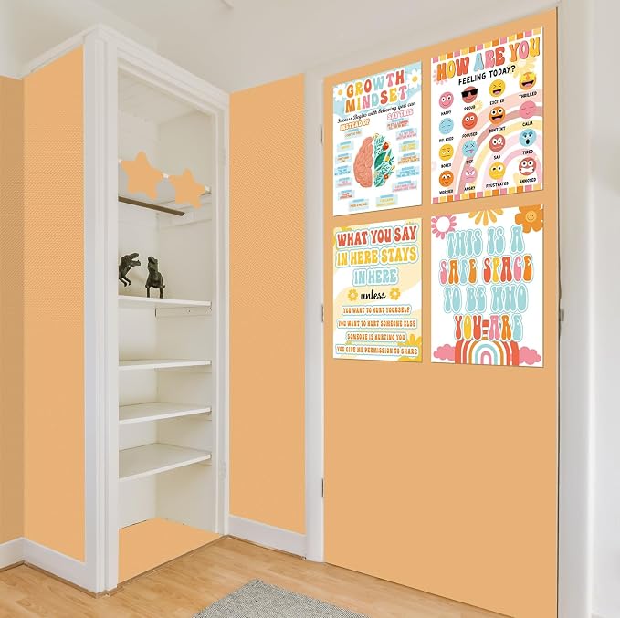 Inkspire Peach Pink Bulletin Board Paper Roll, 14.8FTx18.5IN Large Reusable - Image 7