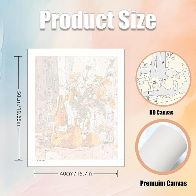 5DDIYART Paint by Numbers for Adults Beginner, Citrus Breakfast Table Paint by - Image 3