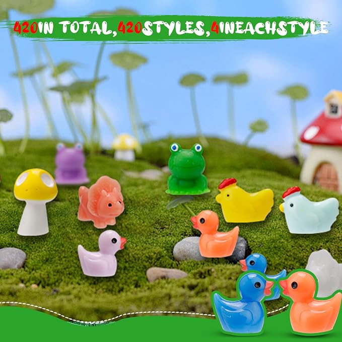 420 Pcs Mini Resin Animals 12 Styles Resin Animals Figurines Bulk - Image 6