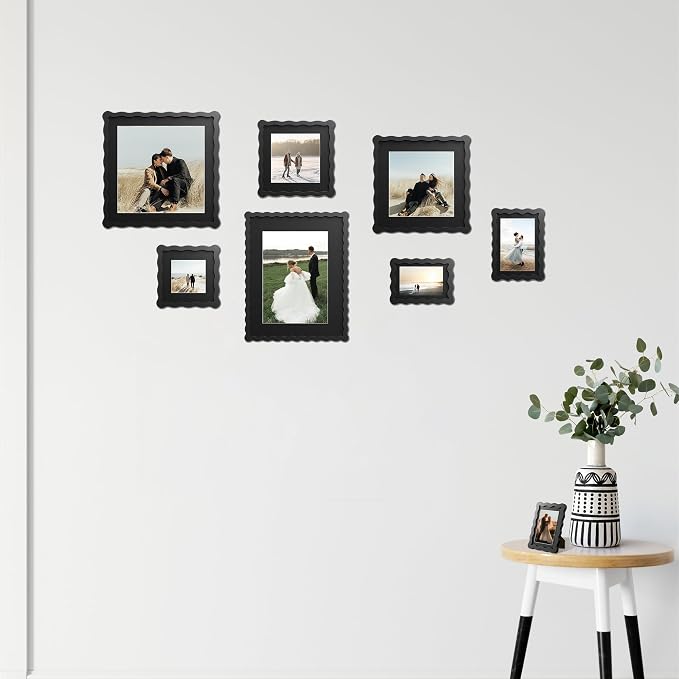 4x4 Wavy Picture Frame With Mat - Image 5