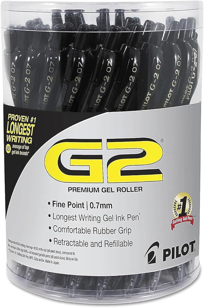 Pilot G2 Premium Gel Roller Pen, Retractable and Refillable, Fine Point 0.7 mm - Image 2