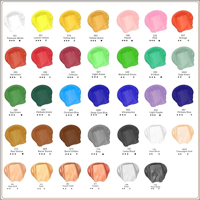 Artecho Purple Acrylic Paint, Light Purple Paint Tubes, Art Craft Paints - Image 3