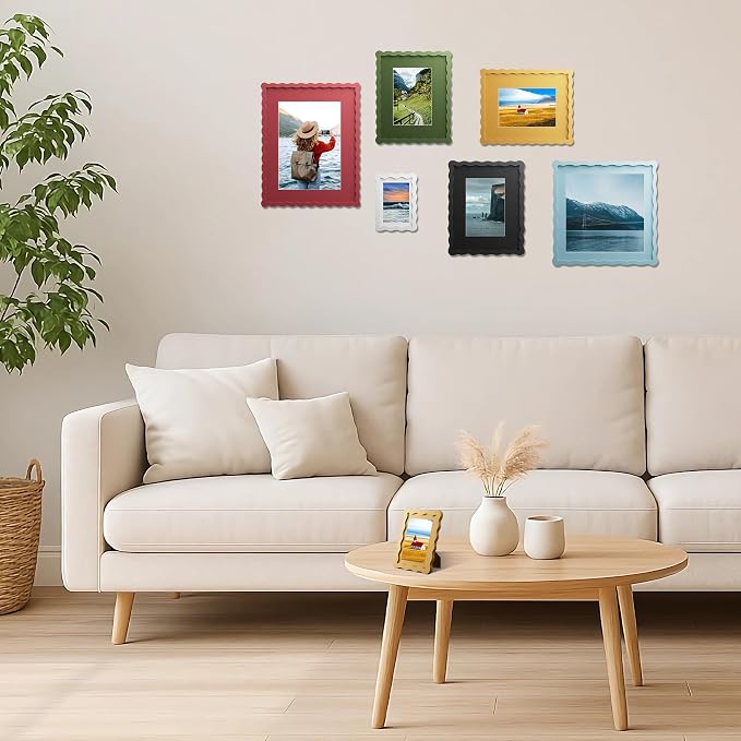 8X8 Wavy Picture Frame With Mat - Image 7