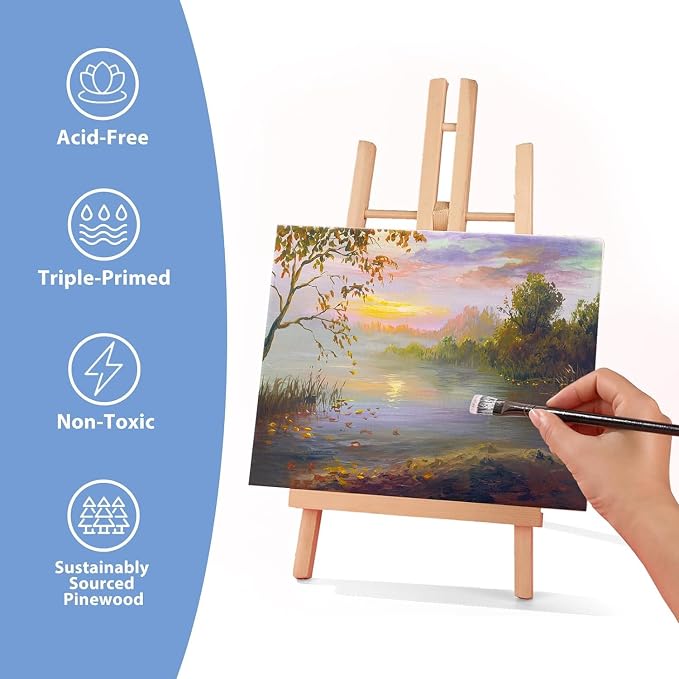 ESRICH Stretched Canvases for Painting 8x10, 60 Pack 8x10 Canvases for Painting - Image 4