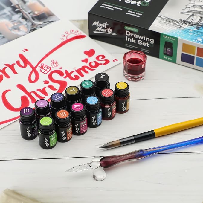 Mont Marte Drawing Ink Colors Signature 24pc x 0.24 US fl.oz, Art Set Includes - Image 5