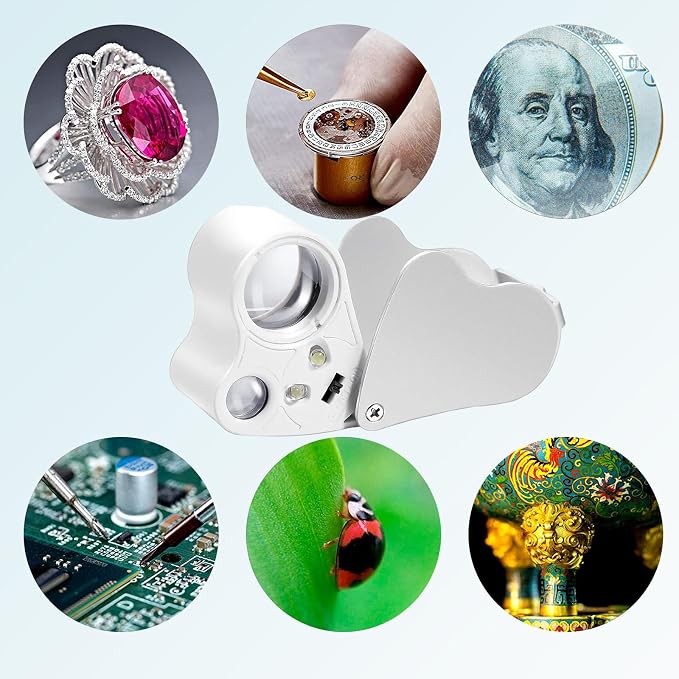 HMKIS Jewelers Loupe, 2 Pack Magnifying Glass - Image 6